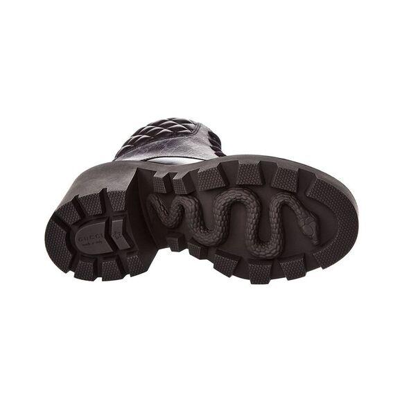 Gucci Gg Supreme Canvas & Leather Bootie, Black - Picture 4 of 5